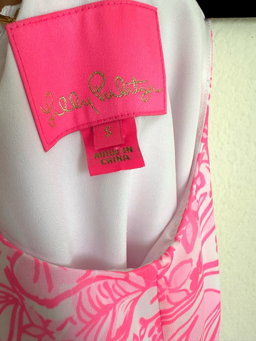 Lilly Pulitzer Linda Dress Pink Tropics Tint Bunny Hop Roses Tunic Small NWOT - Picture 11 of 14